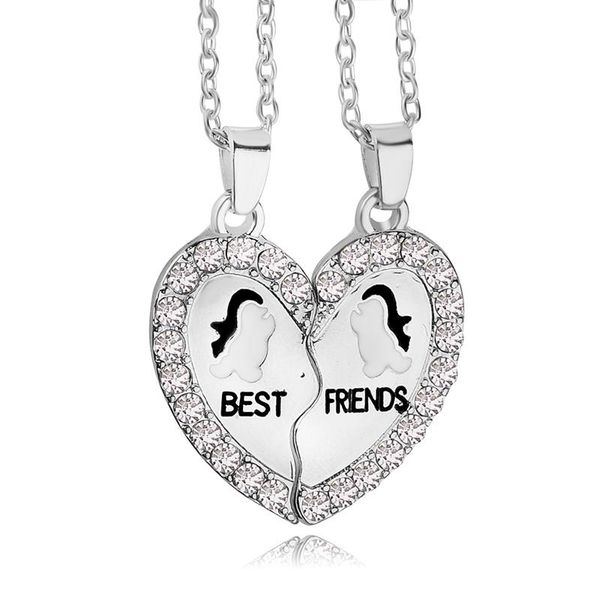 

2018 new design bff pendant necklace friendship friends forever necklaces penguin anchor wholesale for friend zj-0903711, Silver