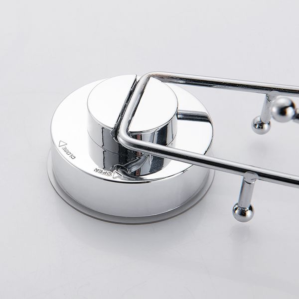 

double hook strong vacuum suction cup hanger silver bathroom accessories