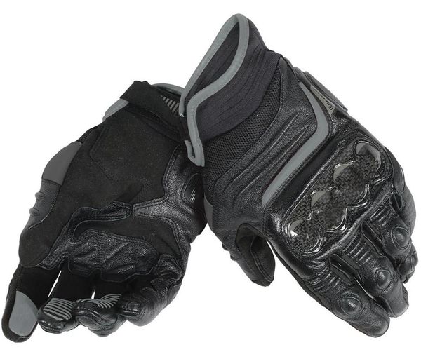 

black grey leather gloves motorcycle dain motocross atv bike riding glove