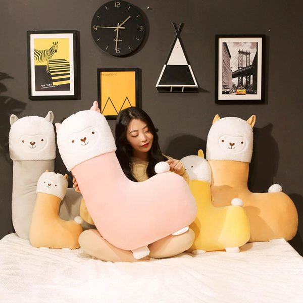 

creative pillow alpaca plush animal sheep toy doll birthday gift with plus size clay horse ornament cojines decor para sofa