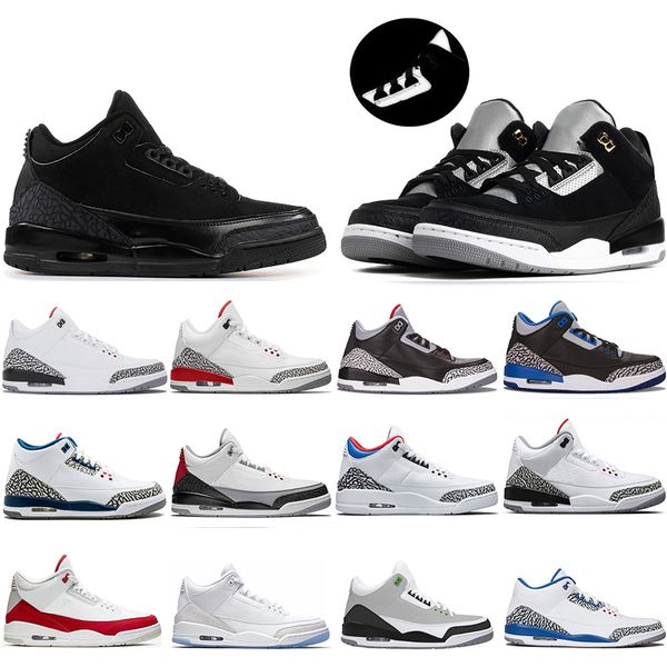

new style black cement tinker 3 unc jumpman 3s iii basketball shoes nrg mocha katrina knicks rivals 3m reflective mens trainers sneakers, White;red