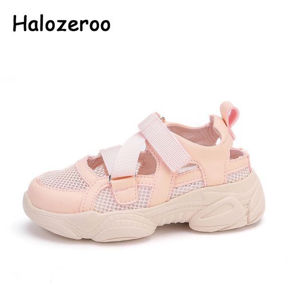 

2020 summer kids beach sandals children brand white shoes baby boys mesh sport sandals girls casual sandals fashion soft shoes t200427, Black;red