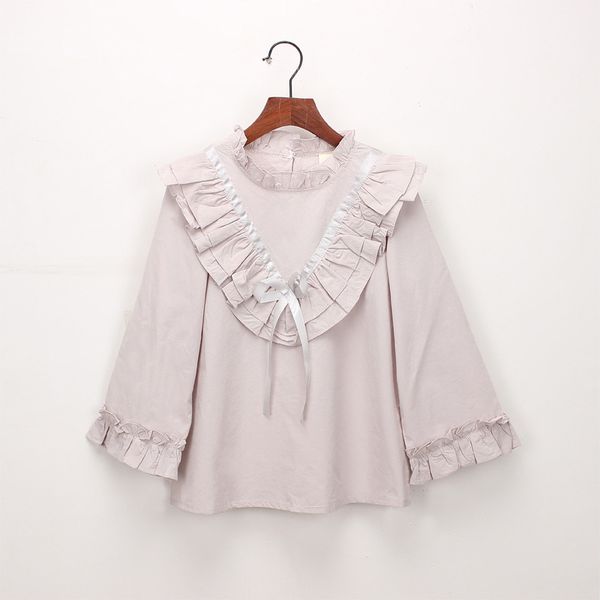 

2020 new spring girl long sleeve toddler girls blouse lace kids ruffles shirt children clothes and blouses, White;black
