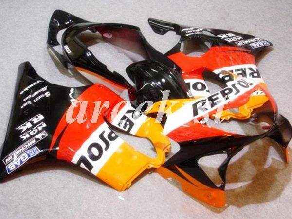 

4 подарки новый abs мотоцикл обтекатели комплект подходит для honda cbr600 f4 1999 2000 99 00 fs набор тела прохладный orange repsol
