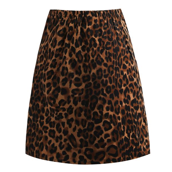 

womail women skirt summer fashion casual retro low waist leopard printing evening party short skirt daily 2019 dropship f8, Black