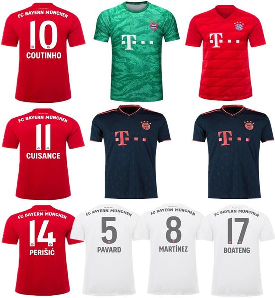 

2019-2020 bayern munich perisic 120th anniversary 120 years soccer jersey pavard coutinho tolisso bayern 19-20 football shirts uniform kits, Black;blue