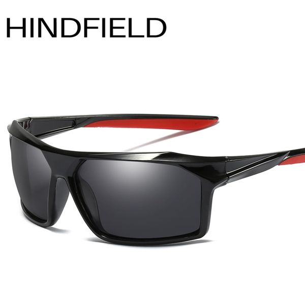 

hindfield rectangle goggles sports sunglasses polarizing sun glasses men reflective lens o131, White;black