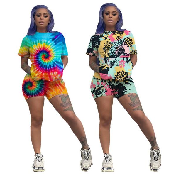 ladies tie dye short sets
