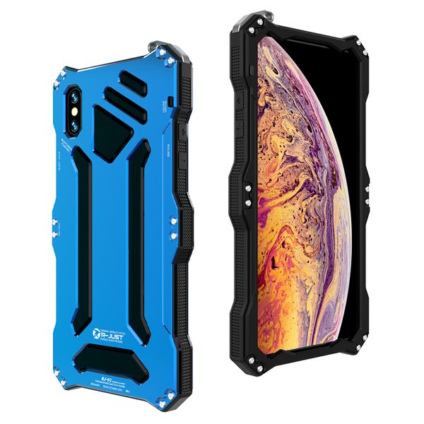 

metal aluminum alloy silicone dual layer protective heavy duty phone case for iphone xs max xr x 6 6s 7 8 plus 5 5s 5c se cover