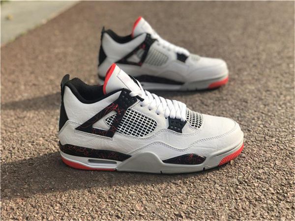 

2019 4 iv retro pale citron for basketball shoes white black bright crimson 308497-116 authentic sports sneakers size 7-13