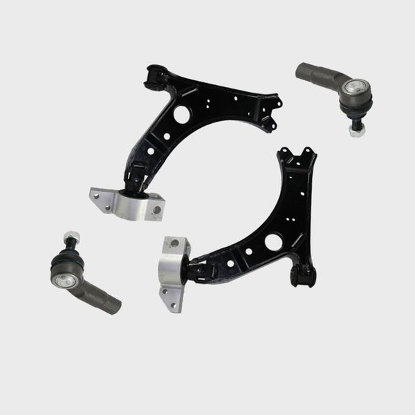 

new complete front lower control arm set and outer tie rod links for vw and audi