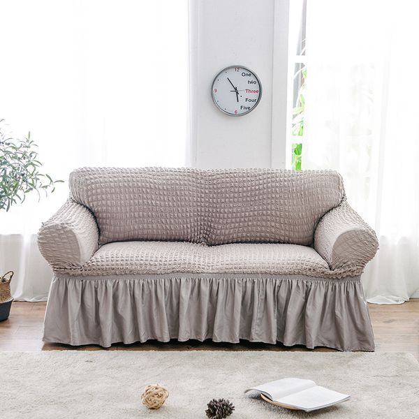 

polyester skirt full sofa cover elastic single double three seat home dustproof living room wear-resistant slipcover couch cover