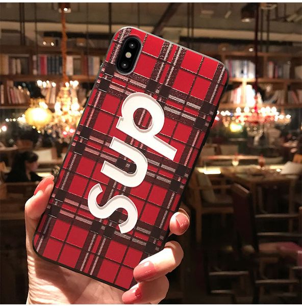 

designer phone case for iphone 6/6s 6p/6sp 7/8 7p/8p x/xs brand case combine with stripes and luxury letters back protective wholesale