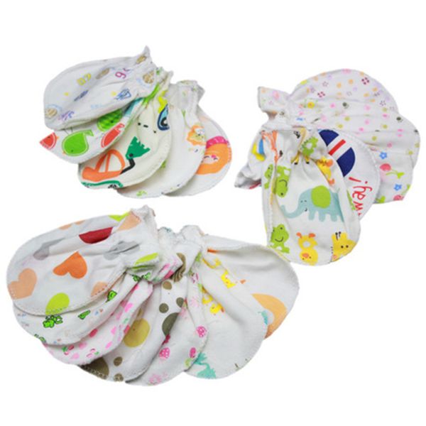 

baby loves anti grasping gloves newborn baby care anti scratch gloves kids newborn animal print mittens wholesale zfj662, White