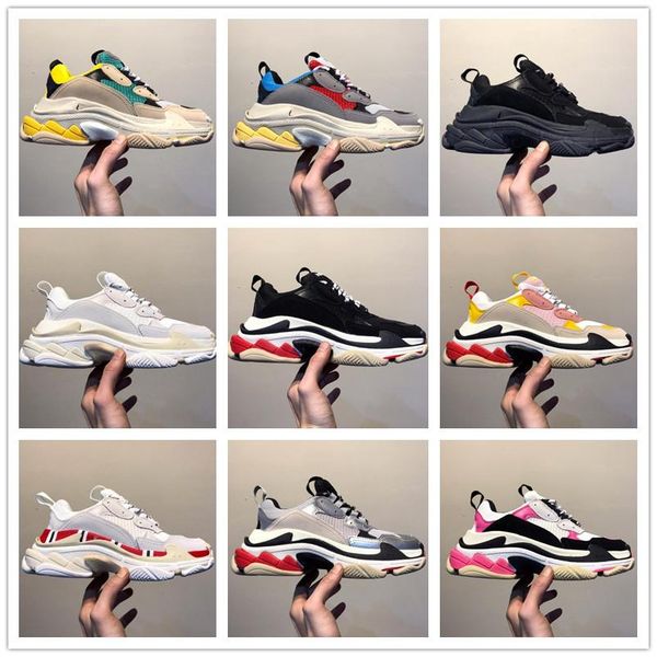 

2020 fashion casual shoes 17fw triple-s dad for men's women black sports designer triple s shoes size 36-45