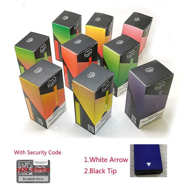 

Hot global Puff Bar Pod Kit 280mAh Battery With 1.3ml Empty Cartridge Device Vape Pen With Security Code Black Tip
