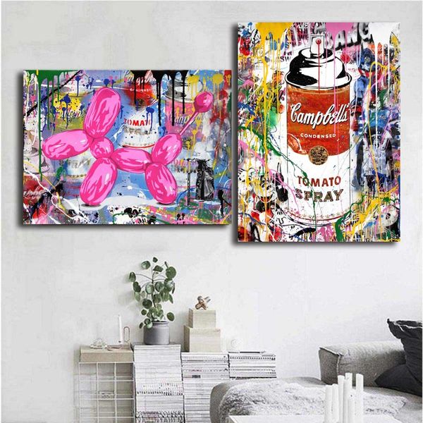 

г-н brainwash граффити холст живопись настенное изображение плакат и печать декоративный декор дома