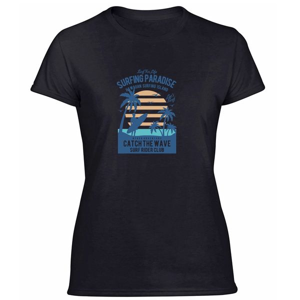 

персонализированные catch wave rider футболка для женщин наряд фитнес женские футболки белый сплошной цвет oversize s-5xl футболка, White;black