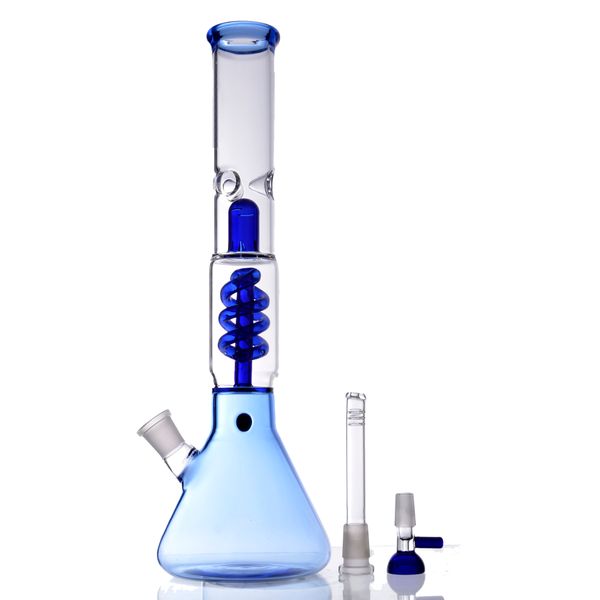 Bong in vetro Narghilè in vetro bong d'acqua con percolatore a spirale grazia dab rig gorgogliatore per fumare