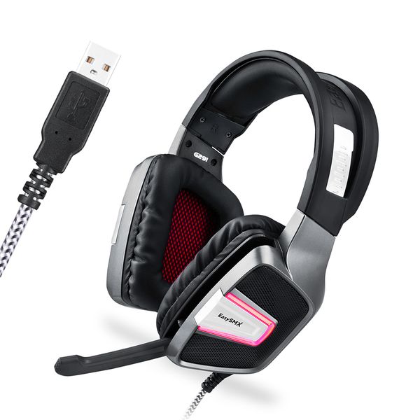 

gaming headphone esm-g291 led vibration wired usb stereo gaming headset headphones with mic noise cancelling headphone for pc