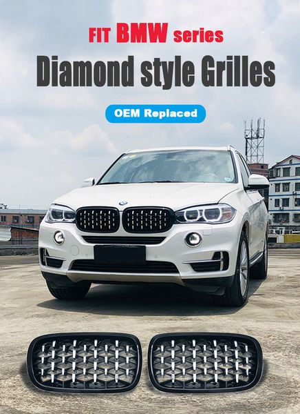 

new diamond style grill for bmw x5 f15 x6 f16 2015-2016 racing grills front kidney grille three styles