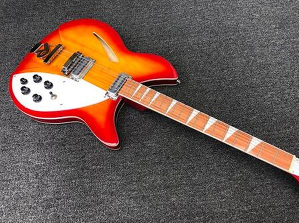 

2019 12 string electric guitar, ricken 360 electric guitar,cherry red burst body,rosewood fingerboard,ing