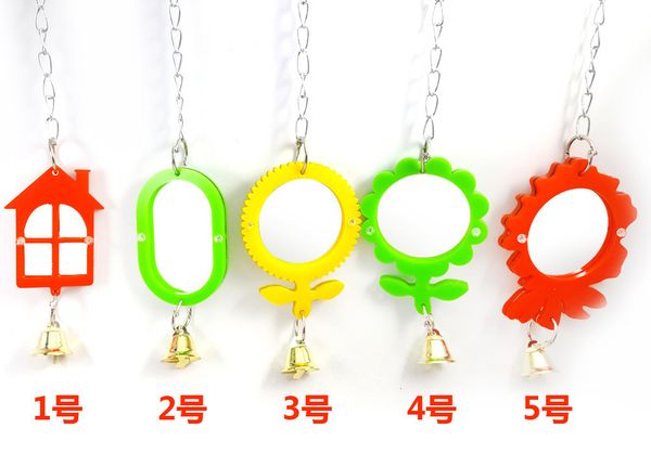 

will mirror noodles bird toys parrot small bell toys bird mirror cage elevated station bar parts