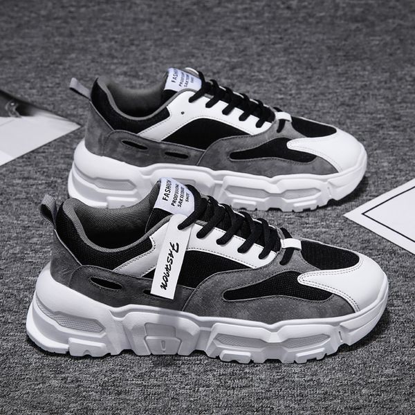 

spring krasovki men's casual shoes fashion sneakers footwears zapatillas men sport trainers style outdoor chaussure homme 39-44, Black