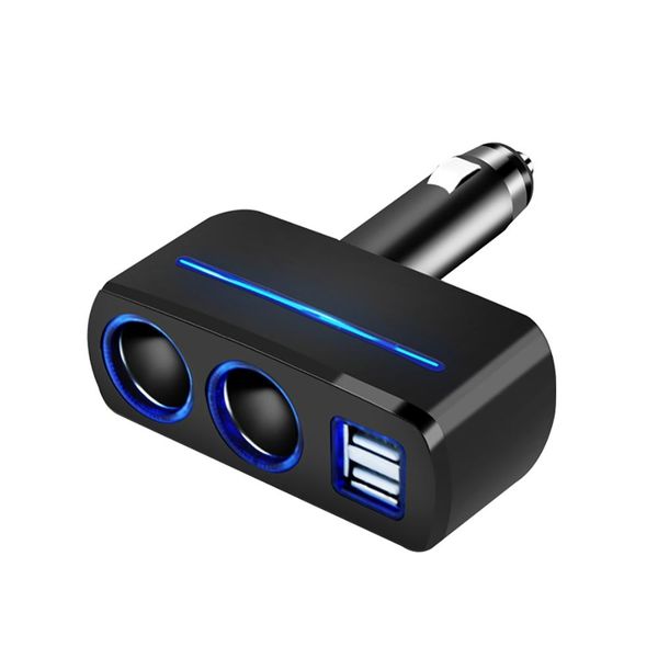 

dual usb car cigarette lighter socket smoke hole car charger 12v