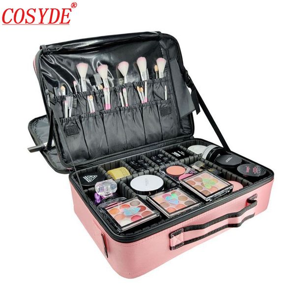 

2020 new professional makeup organizer travel beauty cosmetic case for make up bolso mujer storage bag nail tool box suitcases t200519