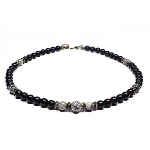 

diffone trendy natural stone necklace for men vintage ot buckle choker necklace punk hiphop short present for boyfriend, Golden;silver