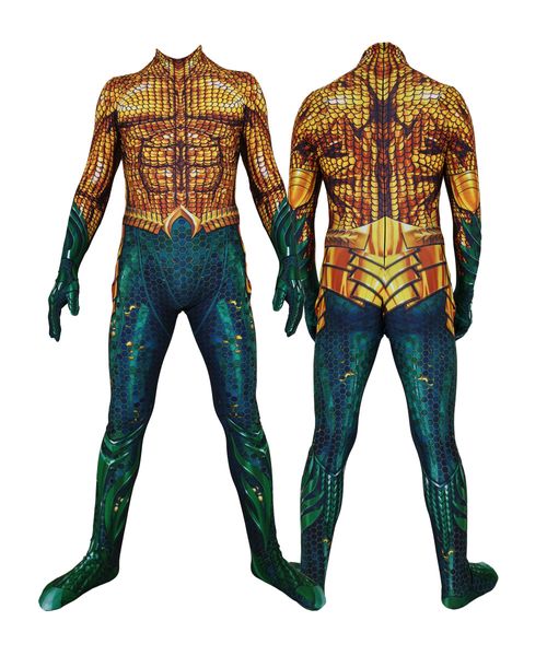 

movie aquaman cosplay costume superhero arthur curry orin zentai bodysuit suit jumpsuits halloween costume for kids, Black;red