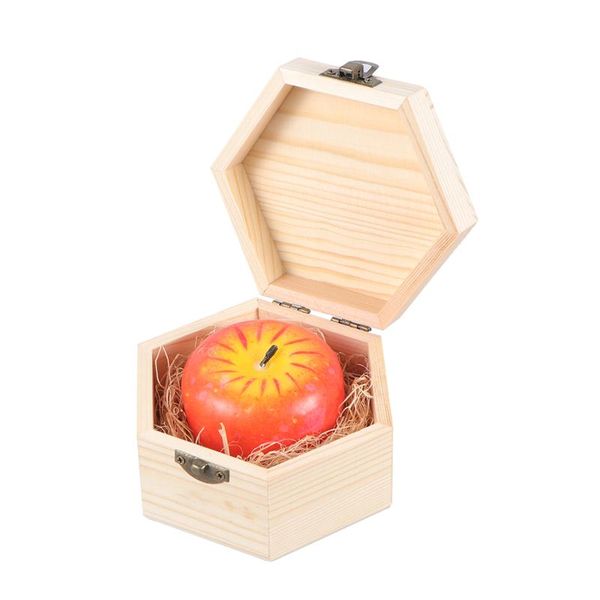 

apple shape candle simulation large apple candle wooden gift box christmas gift hexagonal box for christmas valentine's day