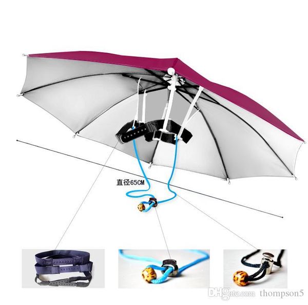

new arrival children women umbrella hat outdoor anti-uv windproof umbrella cap umbrella hat adjustable head girth for traveling shutterbug