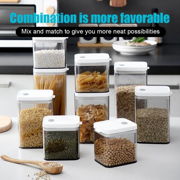 

700/1100 / 1500ml контейнер для хранения пластиковой кухни холодильник noodle box multigrain резервуарного прозрачный sealed