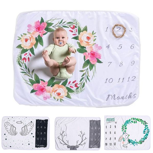 

baby monthly milestone blanket month print pgraphy prop for baby girl boy myding