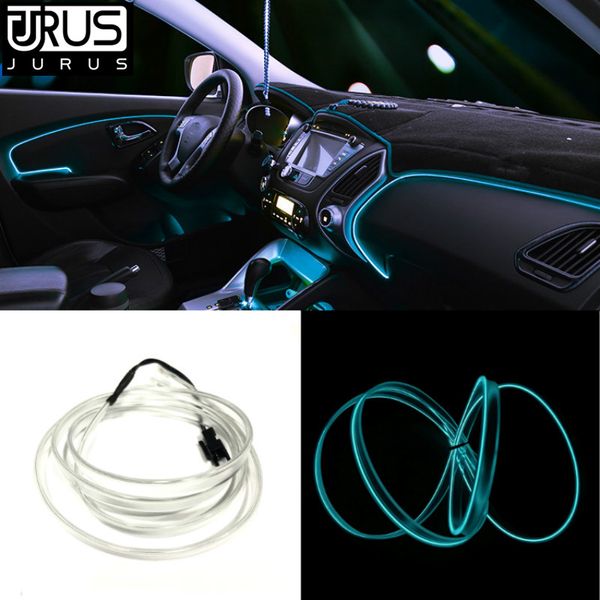 

jurus 1meter car ambient light led interior car lights cold light line neon tube driver dashboard console atmosphere lamp