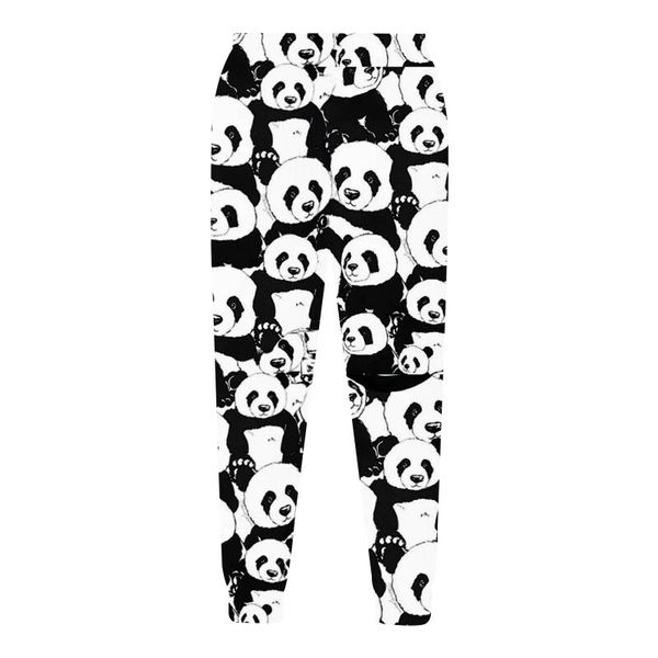 

summer style panda sweatpants men/women hip hop fashion 3d printed trousers joggers casual pants, Black
