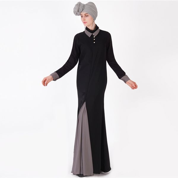 

ethnic clothing high grade crepe zip abaya flowery and anti-wrinkle breathable chiffon muslim dress, Red