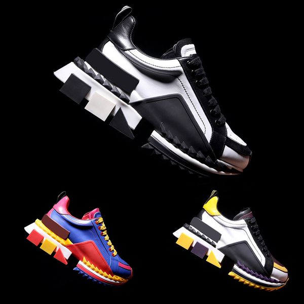 

2020 super king sneakers sorrento sneaker with logo women men designer shoes sneaker fashion casual shoe trainers muiti color, Black