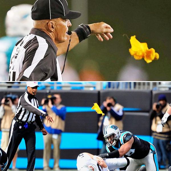 

6pcs football penalty flag football referee tossing flag props party supplies accessories