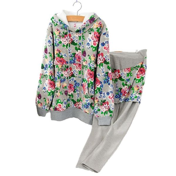 

winter and autumn warm women maternity hoodies suit nursing clothing breastfeeding hoodies for pregnant women outwear fleece