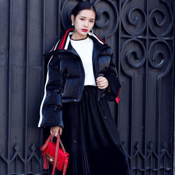 

super fashion short design women cotton jacket 2019 winter warm thick chic short coat, Black