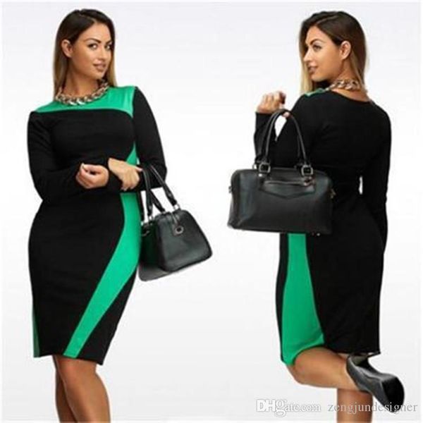 

womens summer designer plus size dresses crew neck long sleeve female clothing style casual apparel, White;black