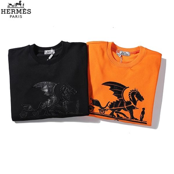 

mens and womens sweatshirts mens solid color youth embroidered pullover clothing 2019 autumn new trend sale, Black