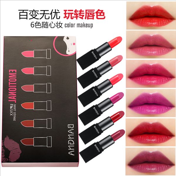 

bangna make-up brand small lipstick set box lasting moisturizing & nourishing not easy to fade mini suit lipstick