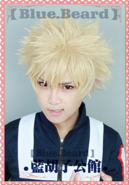 

boku no hiro my hero academia bakugou katsuki bakugo cosplay hair wig, Black