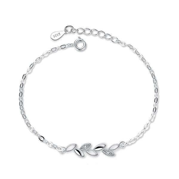 

lucky with the leaves bracelet women bracelets 925 silver couple jewelry gift valentines day pulseras mujer pulseras armband, Golden;silver