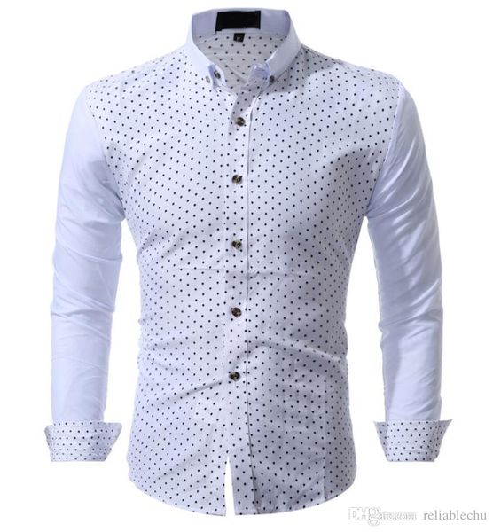 

рубашки мужчины вскользь печати части гриба шаблон свободный корабль пэчворк приталенный fit мужчины платье рубашки с длинным рукавом отложн, White;black