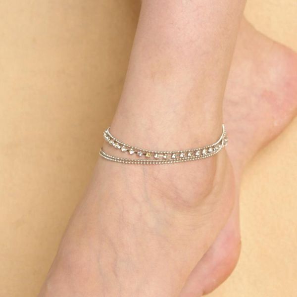 

подарок мода одевание знакомства покупки ювелирных изделий аксессуары многослойный горный хрусталь игристые diy женщины ножной браслет, Red;blue